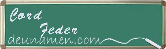 Cord Feder Visitenkarte